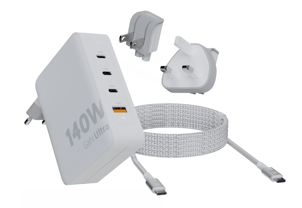 140W GaN - Ultra Travel Adapter + USB - C PD Kabel - Xtorm NL