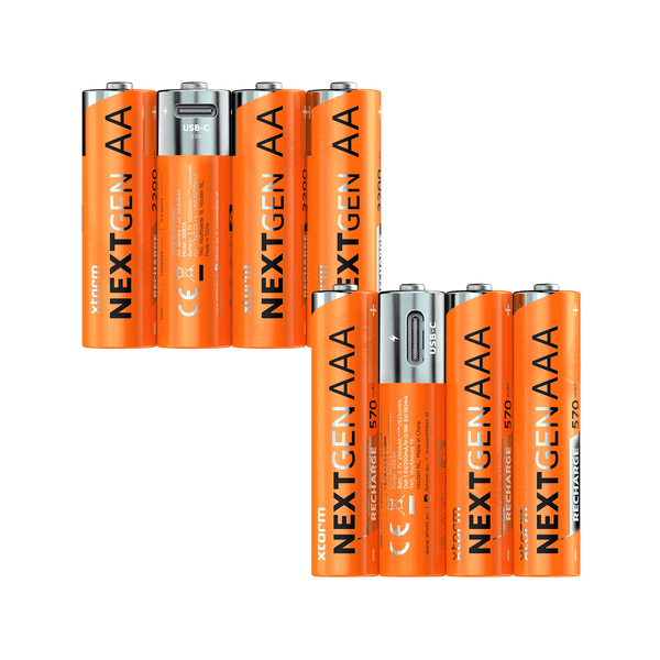 AAA + AA Bundel Oplaadbare Batterijen - Xtorm NL