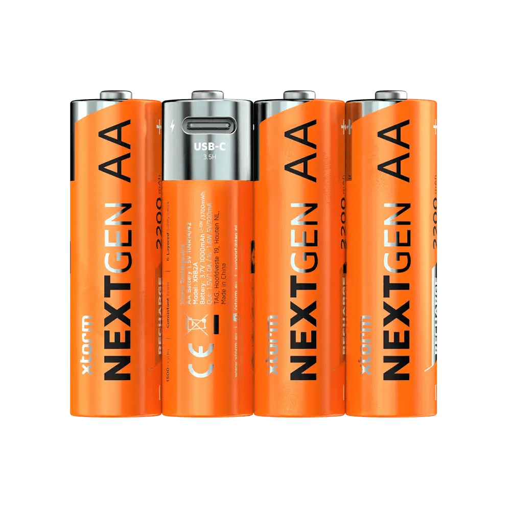 Oplaadbare AA Batterijen met USB - C - 4 pack - Xtorm NL