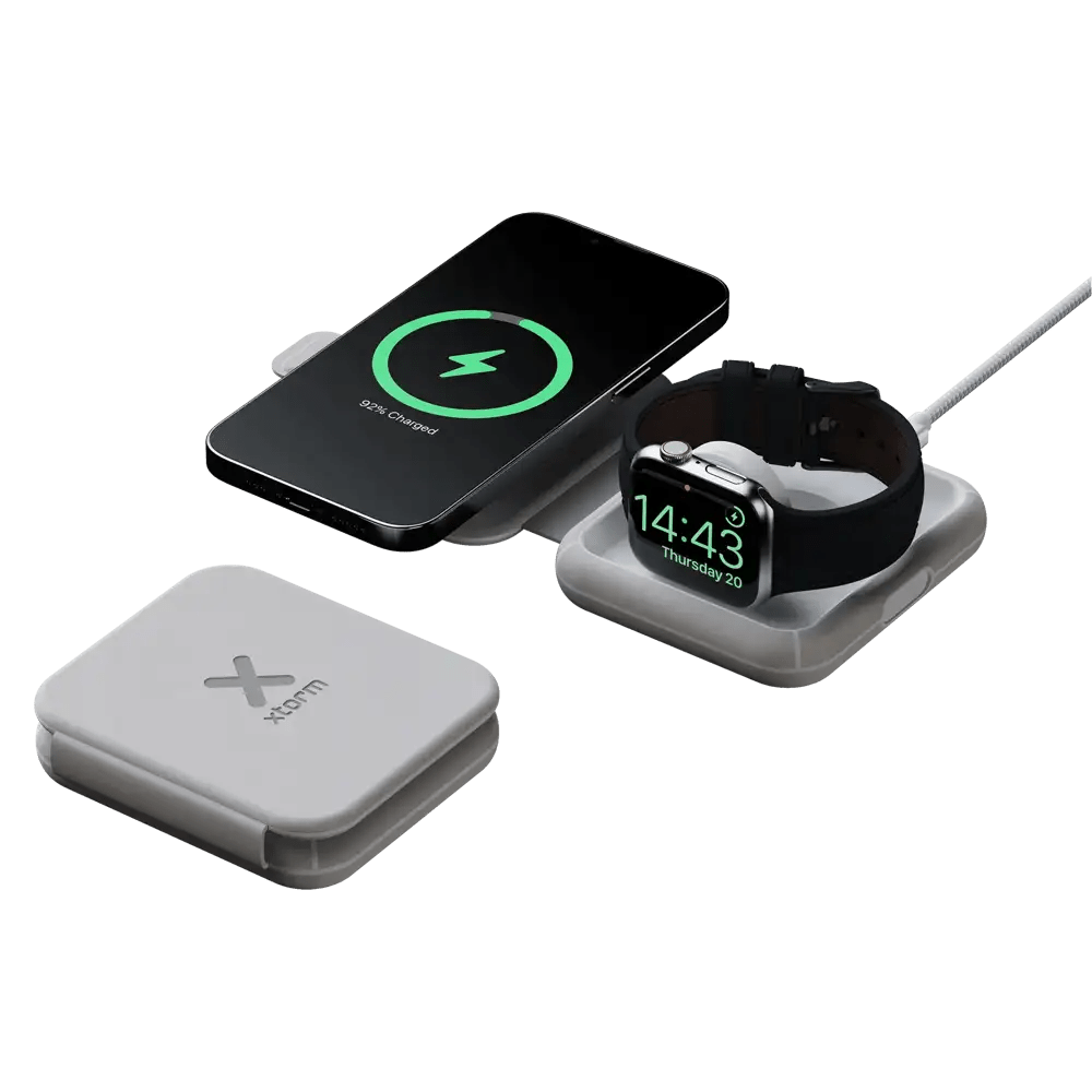 Opvouwbare Draadloze Oplader 15W - 2 in 1 - Xtorm NL