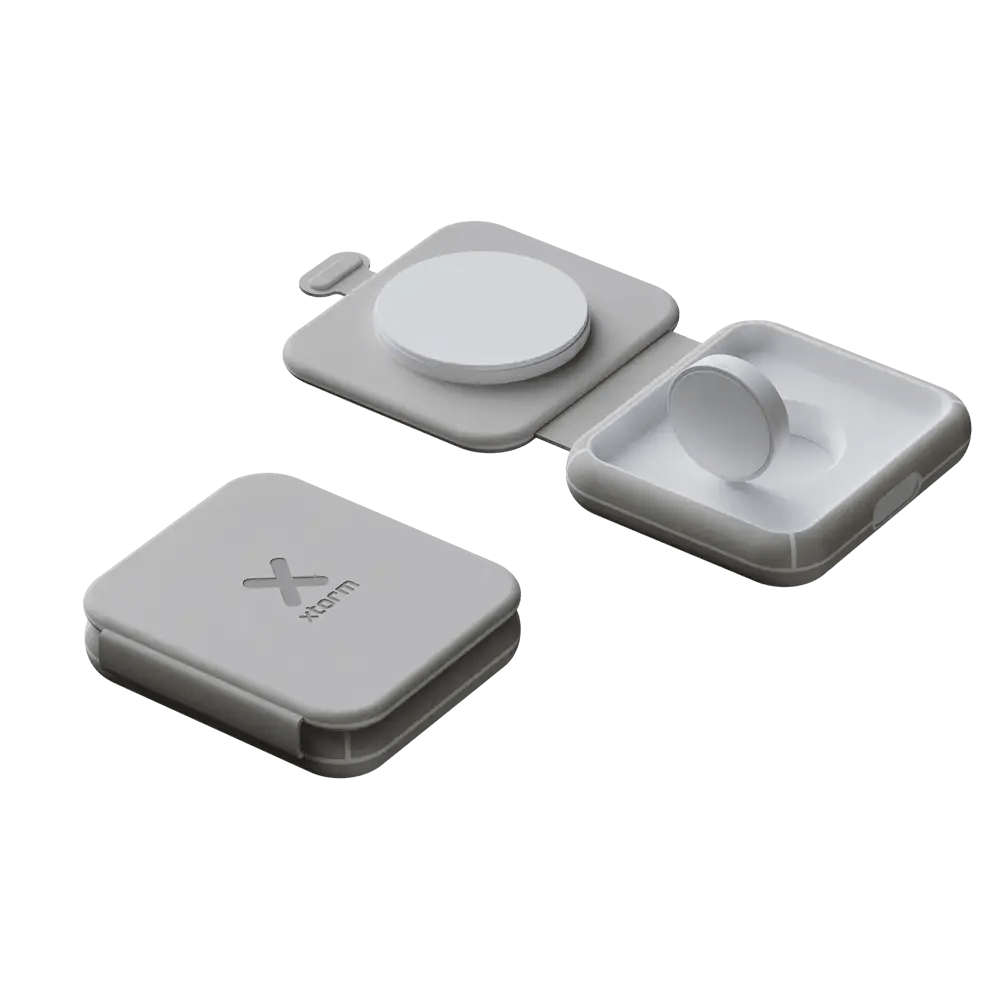 Opvouwbare Draadloze Oplader 15W - 2 in 1 - Xtorm NL