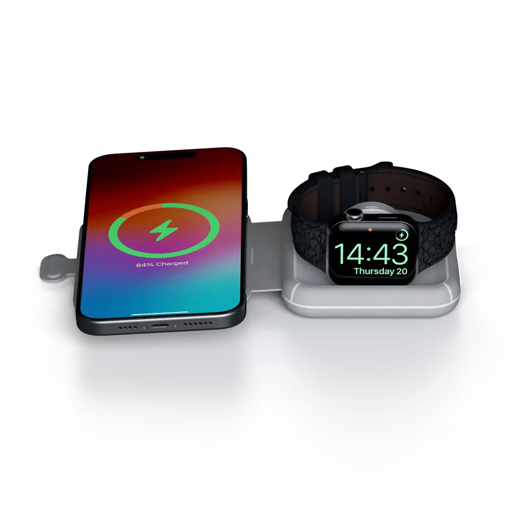 Opvouwbare Draadloze Oplader 15W - 2 in 1 - Xtorm NL