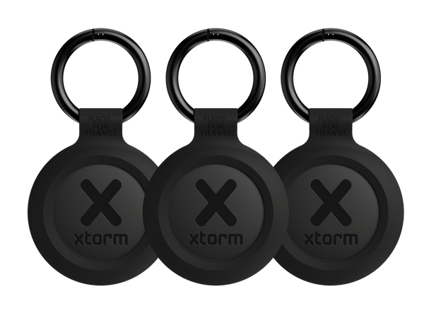 TravelTag for Android & iPhone - Water - resistant - 3 - Pack - Charcoal Black - Xtorm NL