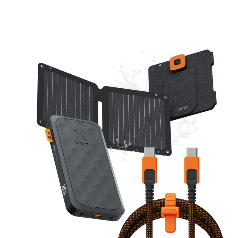14W Draagbaar Zonnepaneel + FS5 Powerbank 10.000 mAh + USB - C PD Ultra kabel 240W Bundel - Xtorm NL