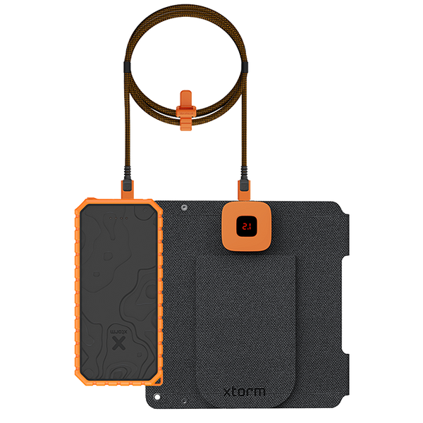 Xtorm 28W Draagbaar Zonnepaneel + Rugged Powerbank 20.000 mAh + USB-C PD kabel 240W Bundel