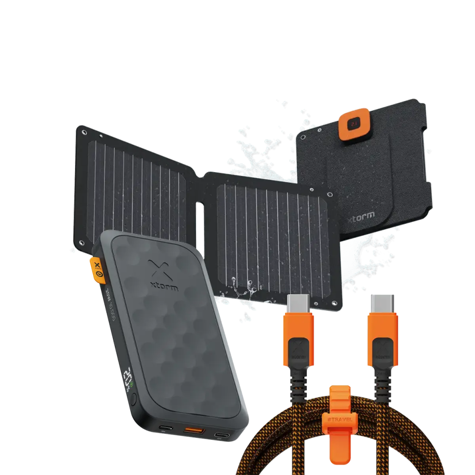 Xtorm 14W Draagbaar Zonnepaneel + FS5 Powerbank 10.000 mAh + USB-C PD Ultra kabel 240W Bundel