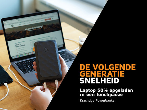 De volgende generatie snelheid. Laptop 50% opgeladen in een lunchpauze Krachtige Powerbanks. Laptop 50% opgeladen in een lunchpauze