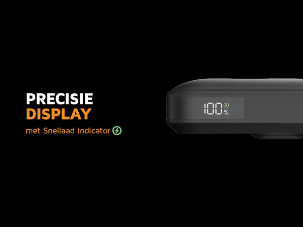 Precisie display. Met Snellaad indicator