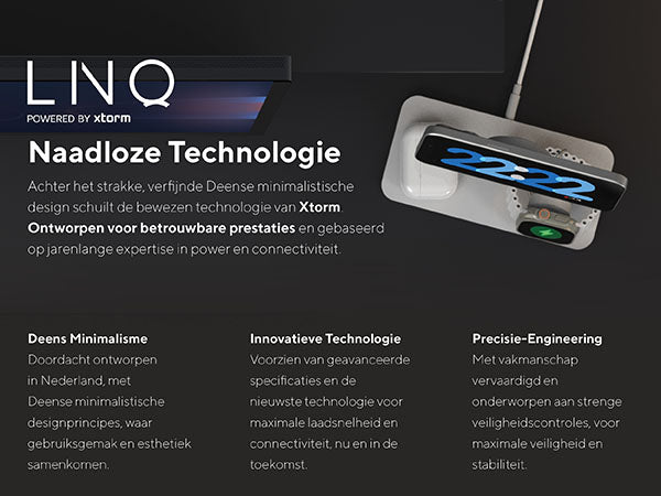 Naadloze Technologie. Achter het strakke, verfijnde Deense minimalistische design schuilt de bewezen technologie van Xtorm. Ontworpen voor betrouwbare prestaties en gebaseerd op jarenlange expertise in power en connectiviteit. Deens Minimalisme: Doordacht ontworpen in Nederland, met Deense minimalistische designprincipes, waar gebruiksgemak en esthetiek samenkomen