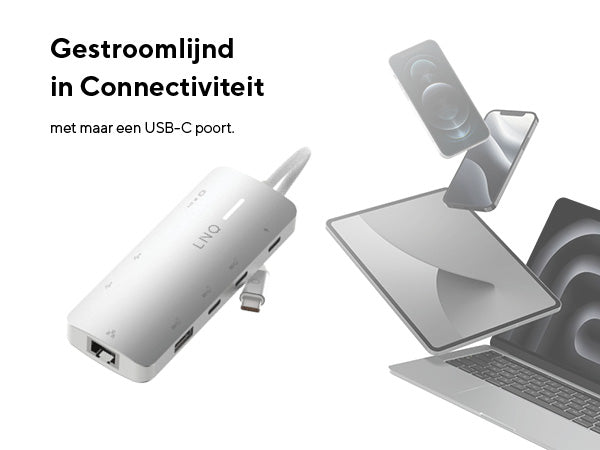 Gestroomlijnd in Connectiviteit. Met maar een USB-C poort