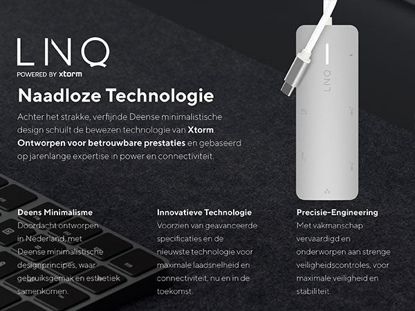 Naadloze Technologie. Achter het strakke, verfijnde Deense minimalistische design schuilt de bewezen technologie van Xtorm. Ontworpen voor betrouwbare prestaties en gebaseerd op jarenlange expertise in power en connectiviteit. Deens Minimalisme: Doordacht ontworpen in Nederland, met Deense minimalistische designprincipes, waar gebruiksgemak en esthetiek samenkomen