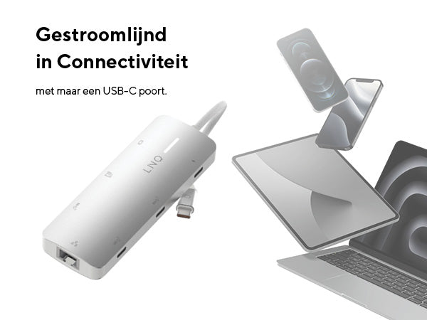 Gestroomlijnd in Connectiviteit. Met maar een USB-C poort