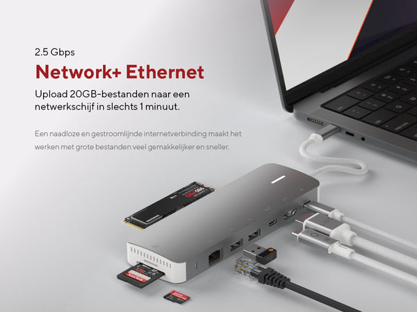 LINQ 9in1 SSD PRO USB-C Multipoort Hub 140W 9/13