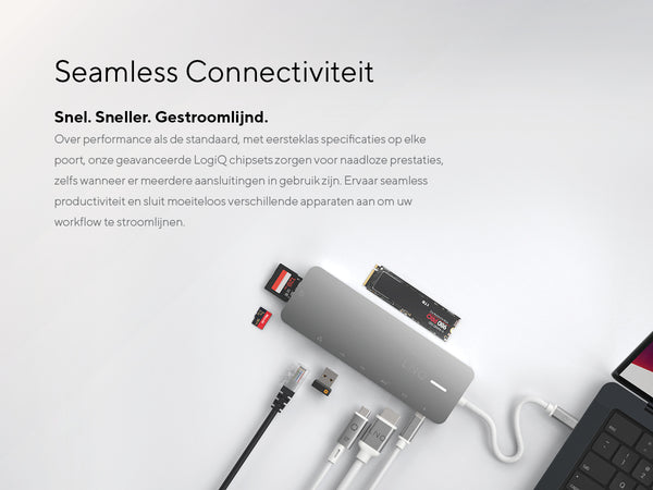 LINQ 9in1 SSD PRO USB-C Multipoort Hub 140W 11/13