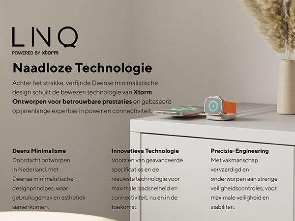 Naadloze Technologie. Achter het strakke, verfijnde Deense minimalistische design schuilt de bewezen technologie van Xtorm. Ontworpen voor betrouwbare prestaties en gebaseerd op jarenlange expertise in power en connectiviteit. Deens Minimalisme: Zorgvuldig ontworpen in Nederland, om de principes van Deens minimalisme te belichamen en te combineren met gemak en esthetiek