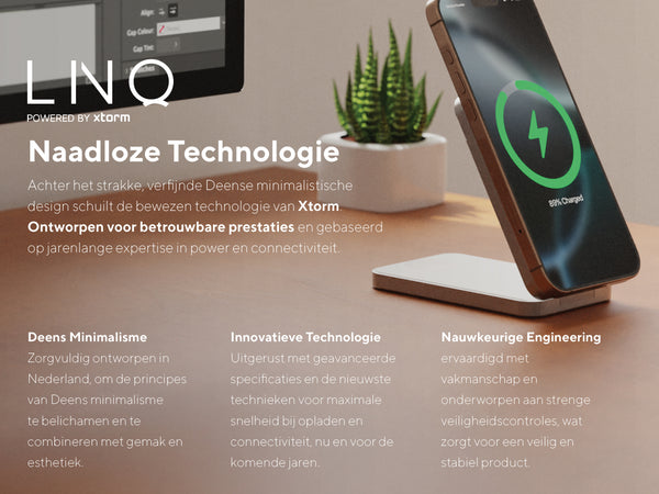 Naadloze Technologie. Achter het strakke, verfijnde Deense minimalistische design schuilt de bewezen technologie van Xtorm. Ontworpen voor betrouwbare prestaties en gebaseerd op jarenlange expertise in power en connectiviteit. Deens Minimalisme: Zorgvuldig ontworpen in Nederland, om de principes van Deens minimalisme te belichamen en te combineren met gemak en esthetiek