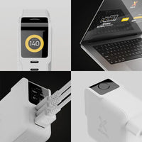 NextGen 140W Laptop Snellader - 3 poorten (2x USB-C PD + USB-A) - Dusk White