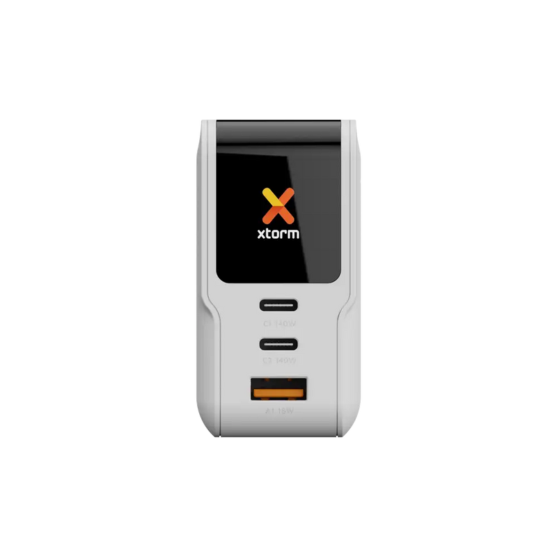 NextGen 140W Laptop Snellader - 3 poorten (2x USB-C PD + USB-A) - Dusk White