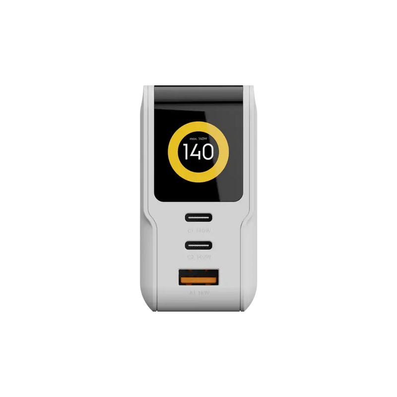 NextGen 140W Laptop Snellader - 3 poorten (2x USB-C PD + USB-A) - Dusk White