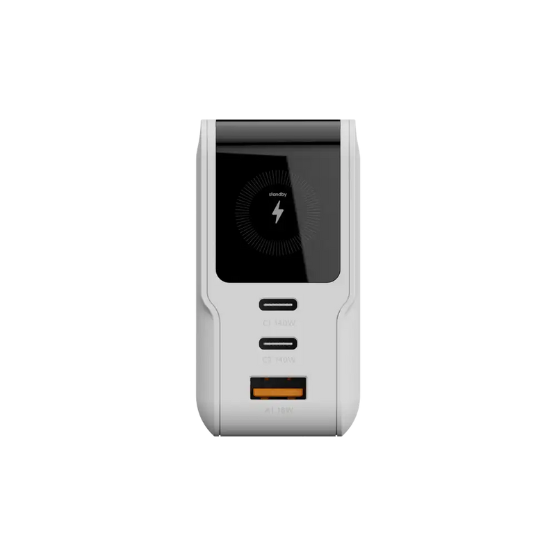 NextGen 140W Laptop Snellader - 3 poorten (2x USB-C PD + USB-A) - Dusk White