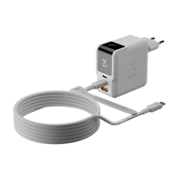 NextGen 140W Laptop Snellader - 3 poorten (2x USB-C PD + USB-A) - Dusk White