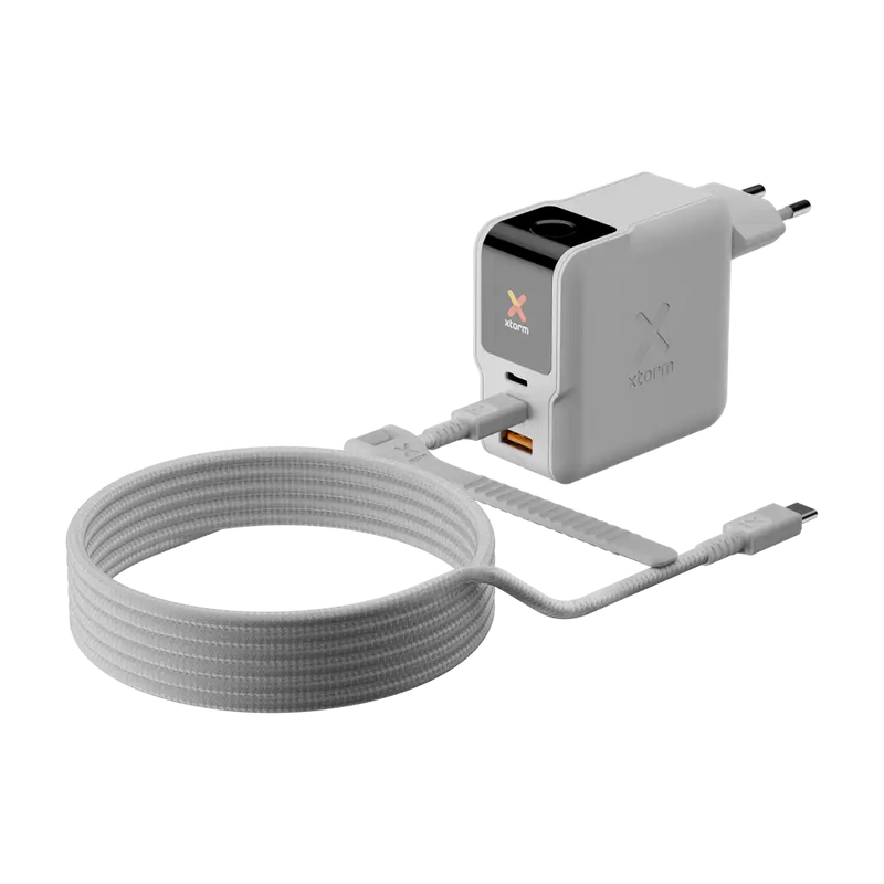 NextGen 140W Laptop Snellader - 3 poorten (2x USB-C PD + USB-A) - Dusk White
