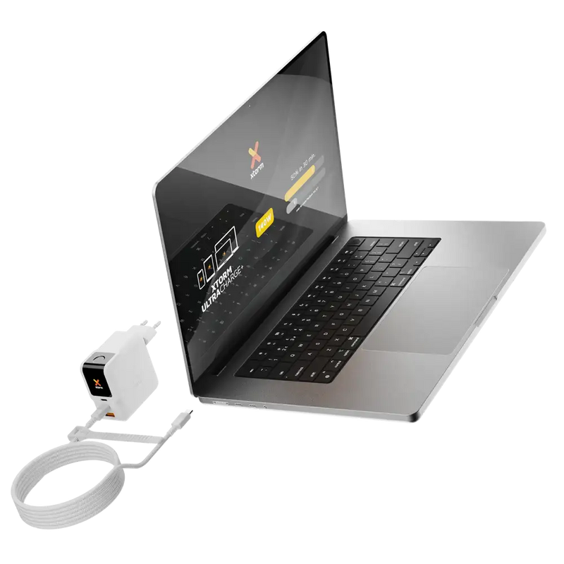 NextGen 140W Laptop Snellader - 3 poorten (2x USB-C PD + USB-A) - Dusk White