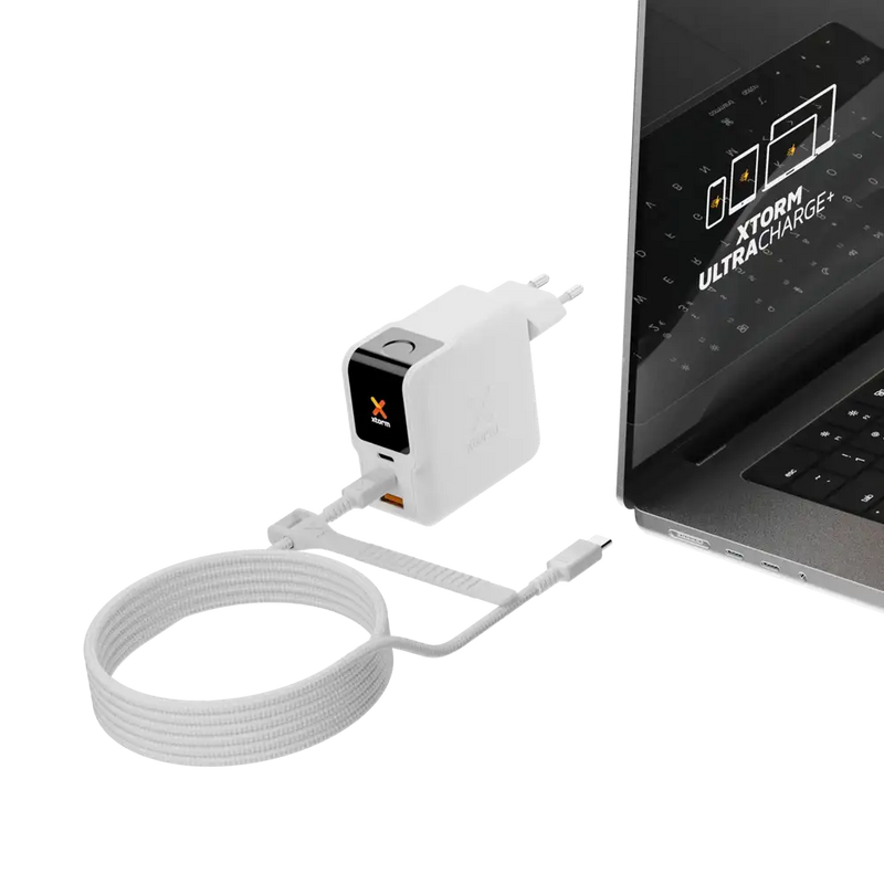 NextGen 140W Laptop Snellader - 3 poorten (2x USB-C PD + USB-A) - Dusk White
