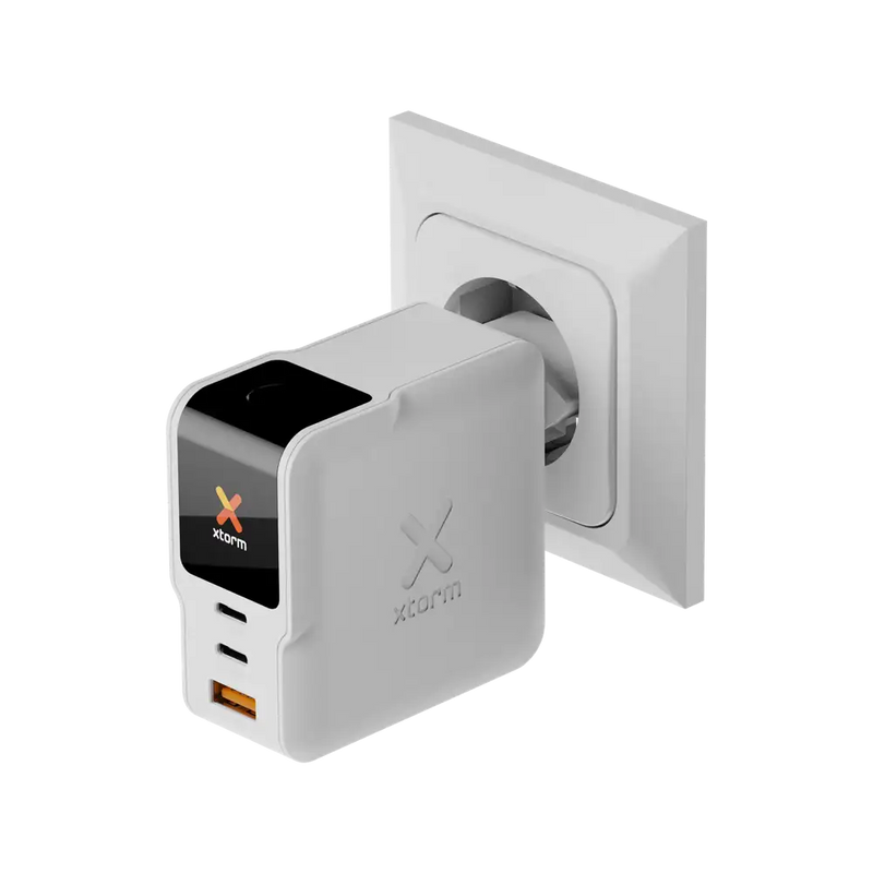 NextGen 140W Laptop Snellader - 3 poorten (2x USB-C PD + USB-A) - Dusk White