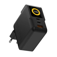 NextGen 140W Laptop Snellader - 3 poorten (2x USB-C PD + USB-A) - Midnight Black