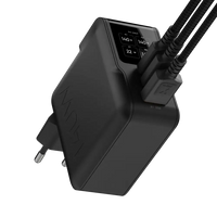 NextGen 140W Laptop Snellader - 3 poorten (2x USB-C PD + USB-A) - Midnight Black