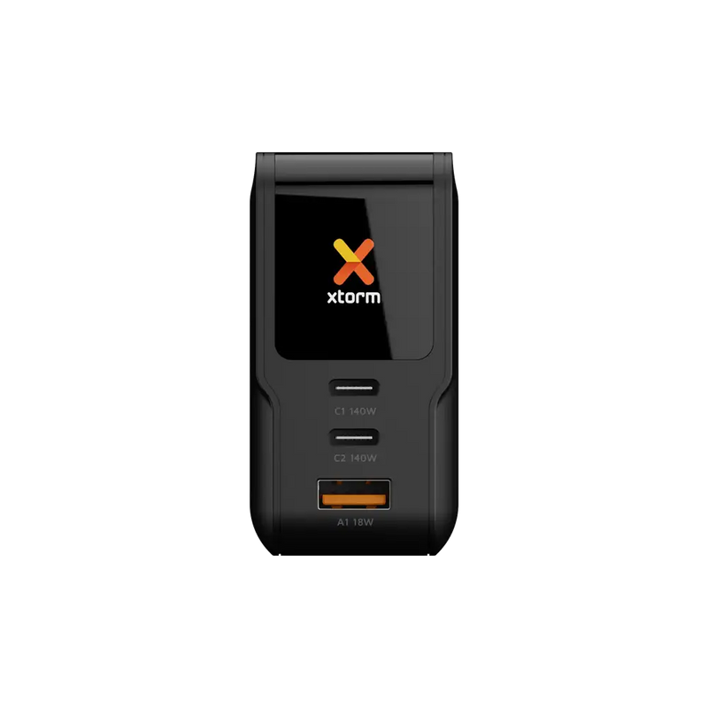 NextGen 140W Laptop Snellader - 3 poorten (2x USB-C PD + USB-A) - Midnight Black