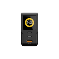 NextGen 140W Laptop Snellader - 3 poorten (2x USB-C PD + USB-A) - Midnight Black