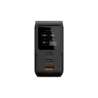 NextGen 140W Laptop Snellader - 3 poorten (2x USB-C PD + USB-A) - Midnight Black