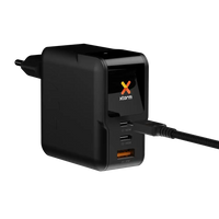 NextGen 140W Laptop Snellader - 3 poorten (2x USB-C PD + USB-A) - Midnight Black