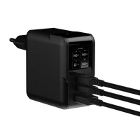 NextGen 140W Laptop Snellader - 3 poorten (2x USB-C PD + USB-A) - Midnight Black