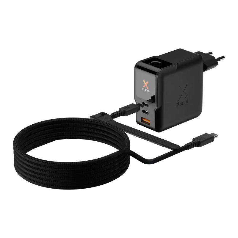 NextGen 140W Laptop Snellader - 3 poorten (2x USB-C PD + USB-A) - Midnight Black