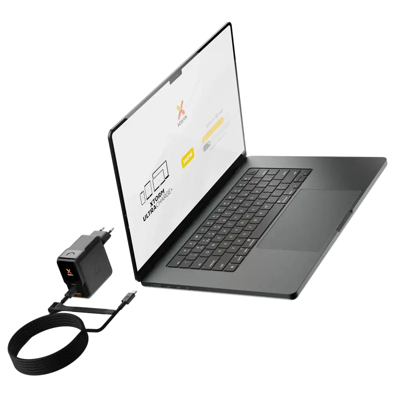 NextGen 140W Laptop Snellader - 3 poorten (2x USB-C PD + USB-A) - Midnight Black