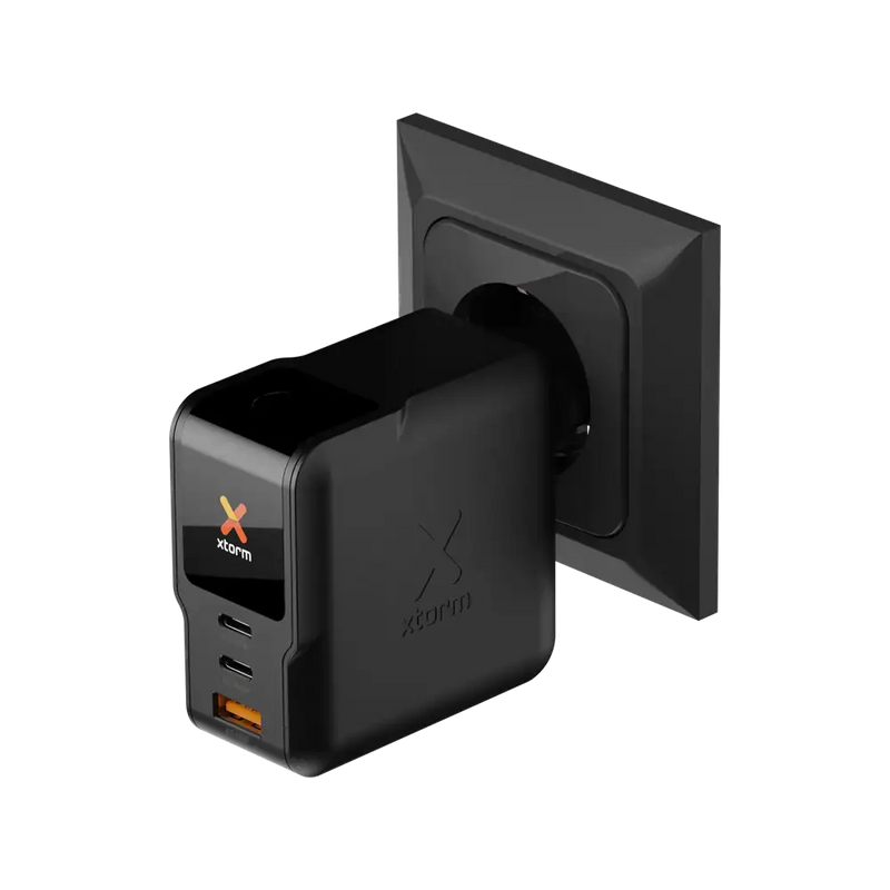 NextGen 140W Laptop Snellader - 3 poorten (2x USB-C PD + USB-A) - Midnight Black