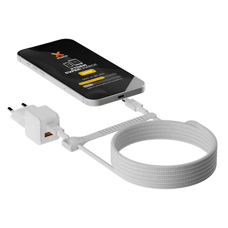 NextGen 25W Snellader - 2 poorten (USB-C PD + USB-A) - Dusk White