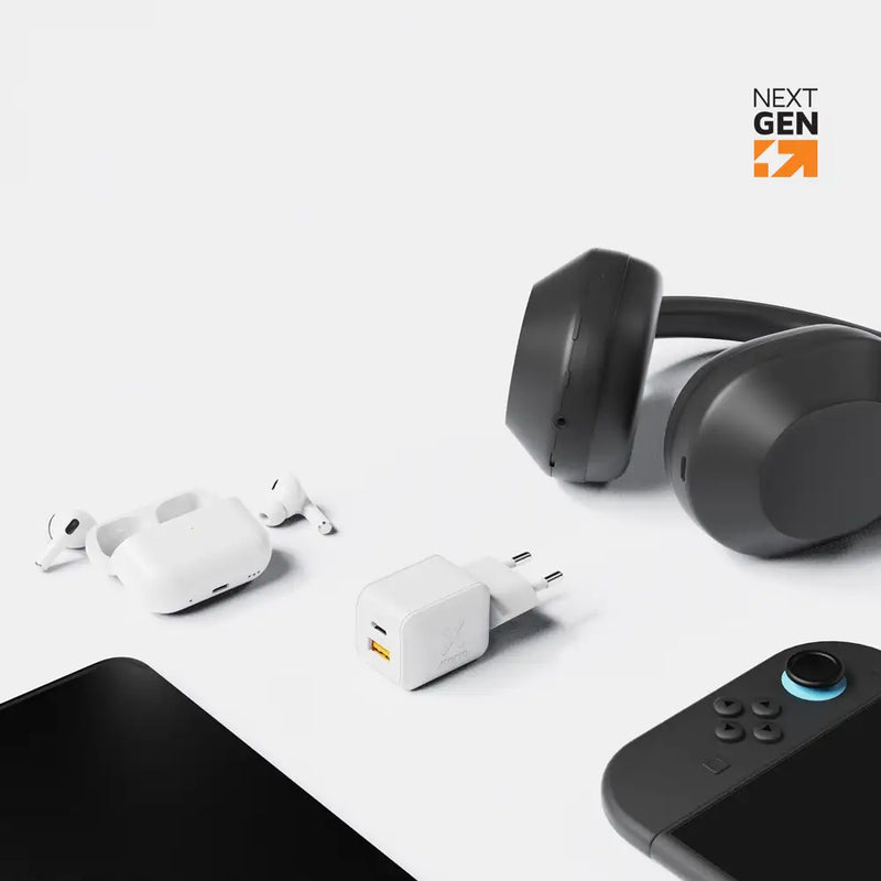 NextGen 25W Snellader - 2 poorten (USB-C PD + USB-A) - Dusk White