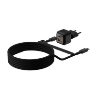 NextGen 25W Snellader - 2 poorten (USB-C PD + USB-A) - Midnight Black