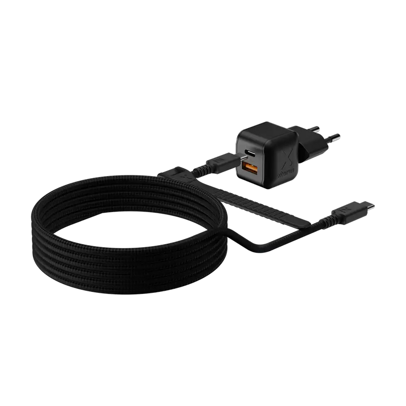 NextGen 25W Snellader - 2 poorten (USB-C PD + USB-A) - Midnight Black