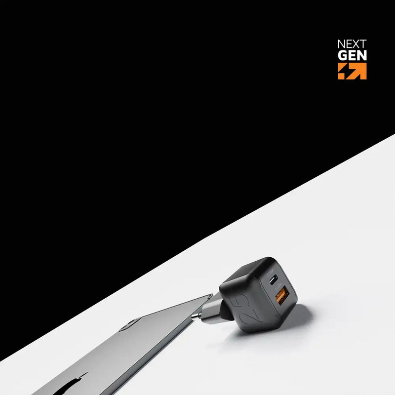 NextGen 25W Snellader - 2 poorten (USB-C PD + USB-A) - Midnight Black