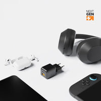 NextGen 25W Snellader - 2 poorten (USB-C PD + USB-A) - Midnight Black