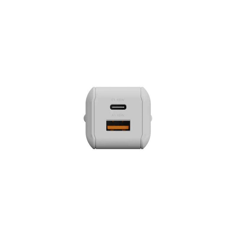 NextGen 45W Snellader - 2 poorten (USB-C PD + USB-A) - Dusk White