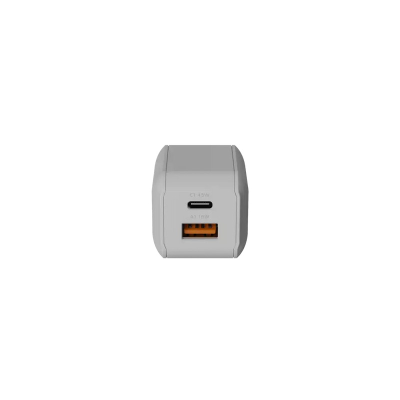 NextGen 45W Snellader - 2 poorten (USB-C PD + USB-A) - Dusk White