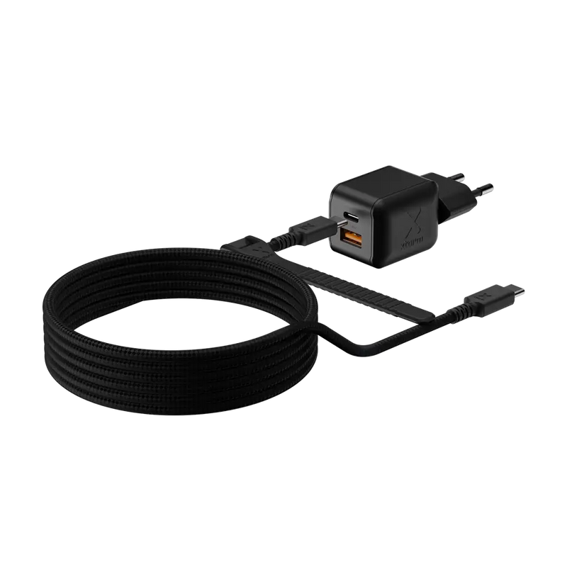NextGen 45W Snellader - 2 poorten (USB-C PD + USB-A) - Midnight Black