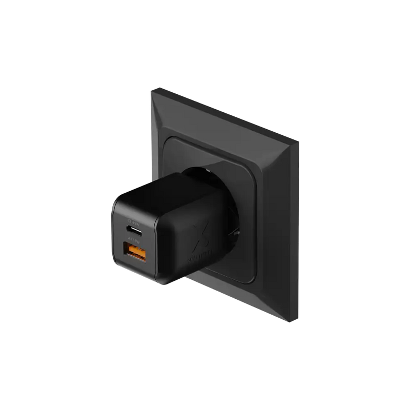 NextGen 45W Snellader - 2 poorten (USB-C PD + USB-A) - Midnight Black
