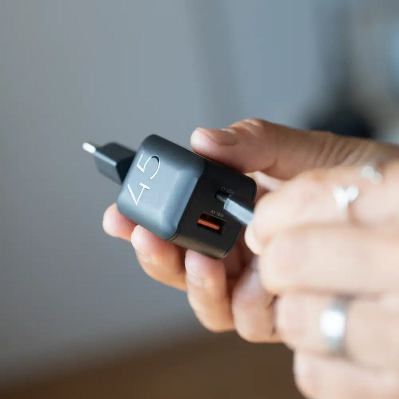 NextGen 45W Snellader - 2 poorten (USB-C PD + USB-A) - Midnight Black